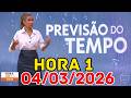 ZCIT E VENTANIA: Temporais persistem no Norte e Nordeste do país | Previsão do Tempo Hora 1 04/03