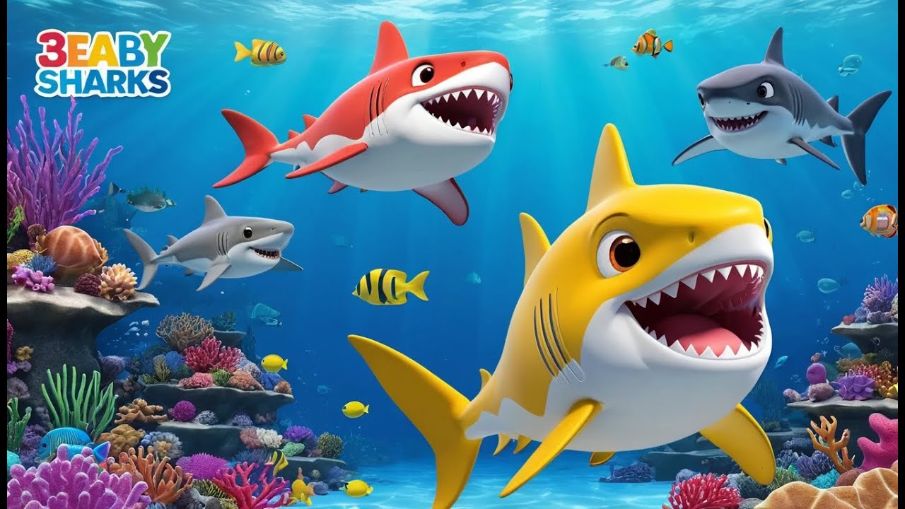 Baby Shark’s First Big Swim Race 🦈🏊‍♂️ | 3D Animated Nursery Rhyme for ...