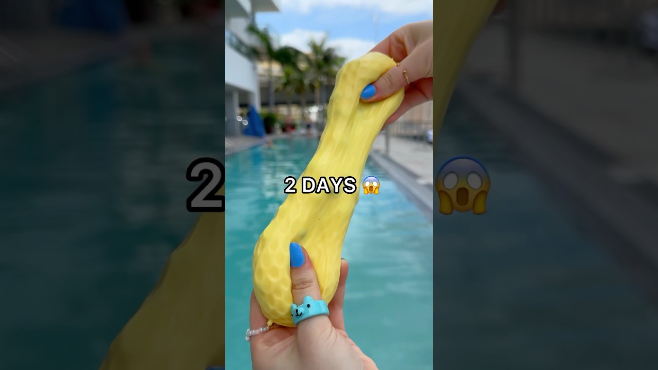 RESULTS - LEFT MY CRUNCHY STRESS BALL IN THE POOL FOR 2 DAYS! 😳😱🥜💦