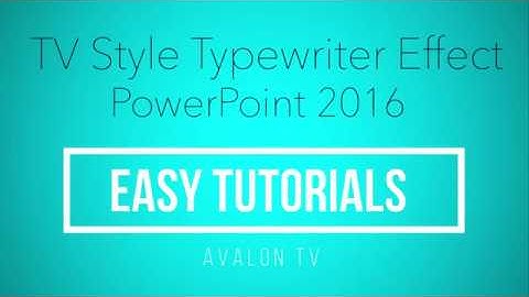 Popular Typewriter Effect In PowerPoint