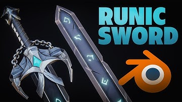 Modeling and Texturing a Stylized Runic Sword in Blender & Substance Painter
