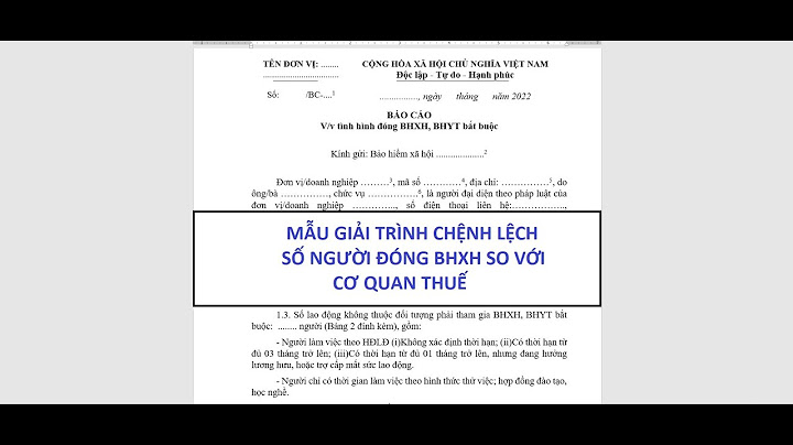 Công văn giải trình chậm khai bảo hiểm xã hội