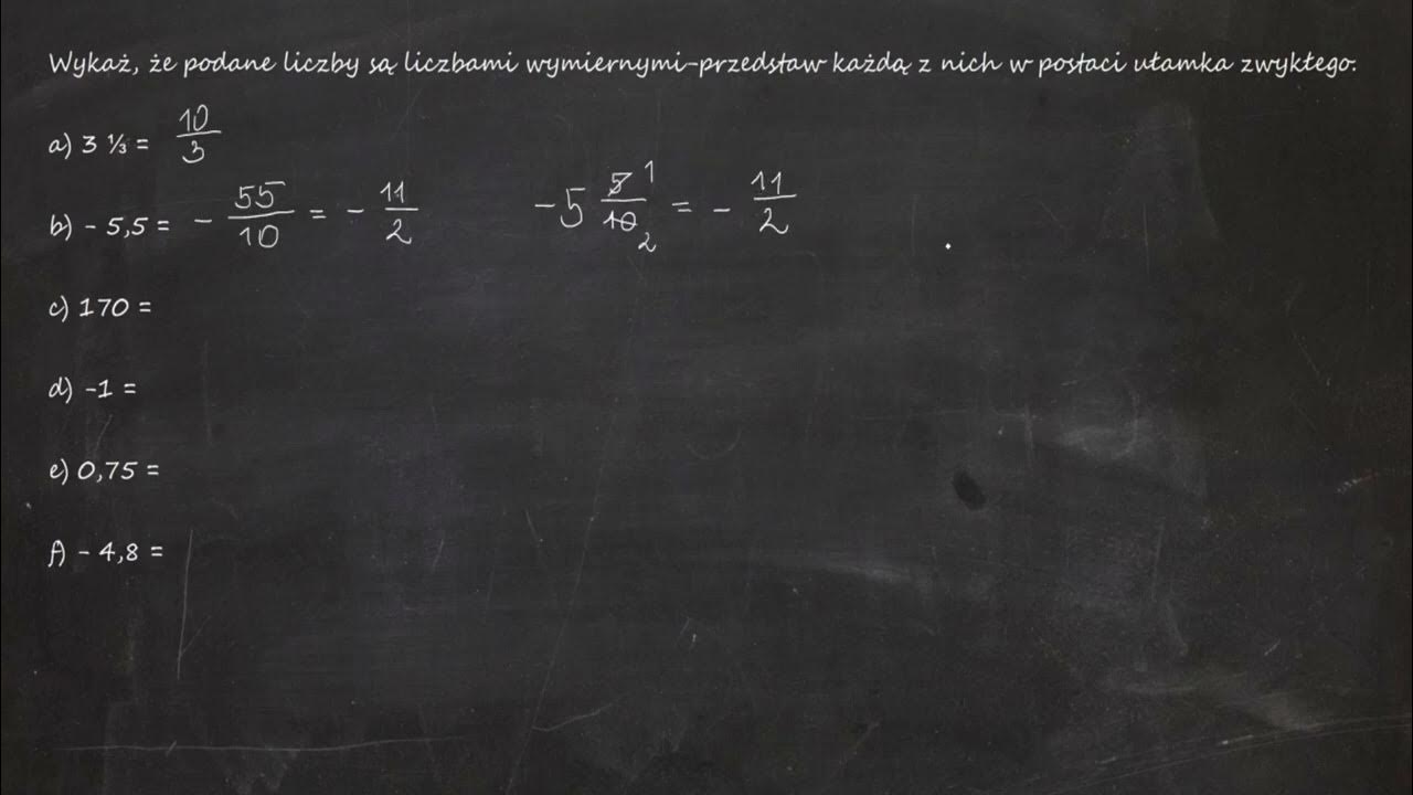 Uzasadnij Ze Podane Liczby Są Liczbami Wymiernymi www.youtube.com