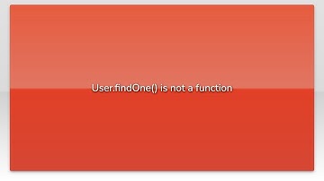 User.findOne() is not a function
