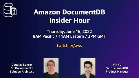 DocumentDB Insider Hour | Episode 20 | Performance Insights