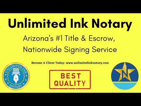 First Class Signing Services Offered by Unlimited Ink Notary Nationwide