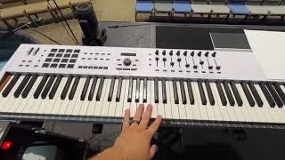 Arturia KeyLab 88 MkII Hammer Action MIDI Controller White with Sustain Pedal, MIDI Cable 10' & Keyb