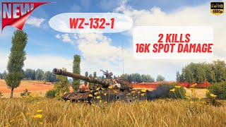 WOT - WZ-132-1 2 KILLS 16K SPOT DAMAGE ACE TANKER - World Of Tanks