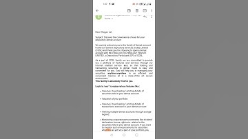 Mail from CDSL | Managing your demat account with CDSL