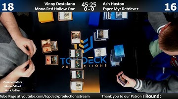 Modern FNM w/ Comm 2/9/18: Vinny Destafano (Red Hollow One) vs. Ash Huston (Myr Retriever)