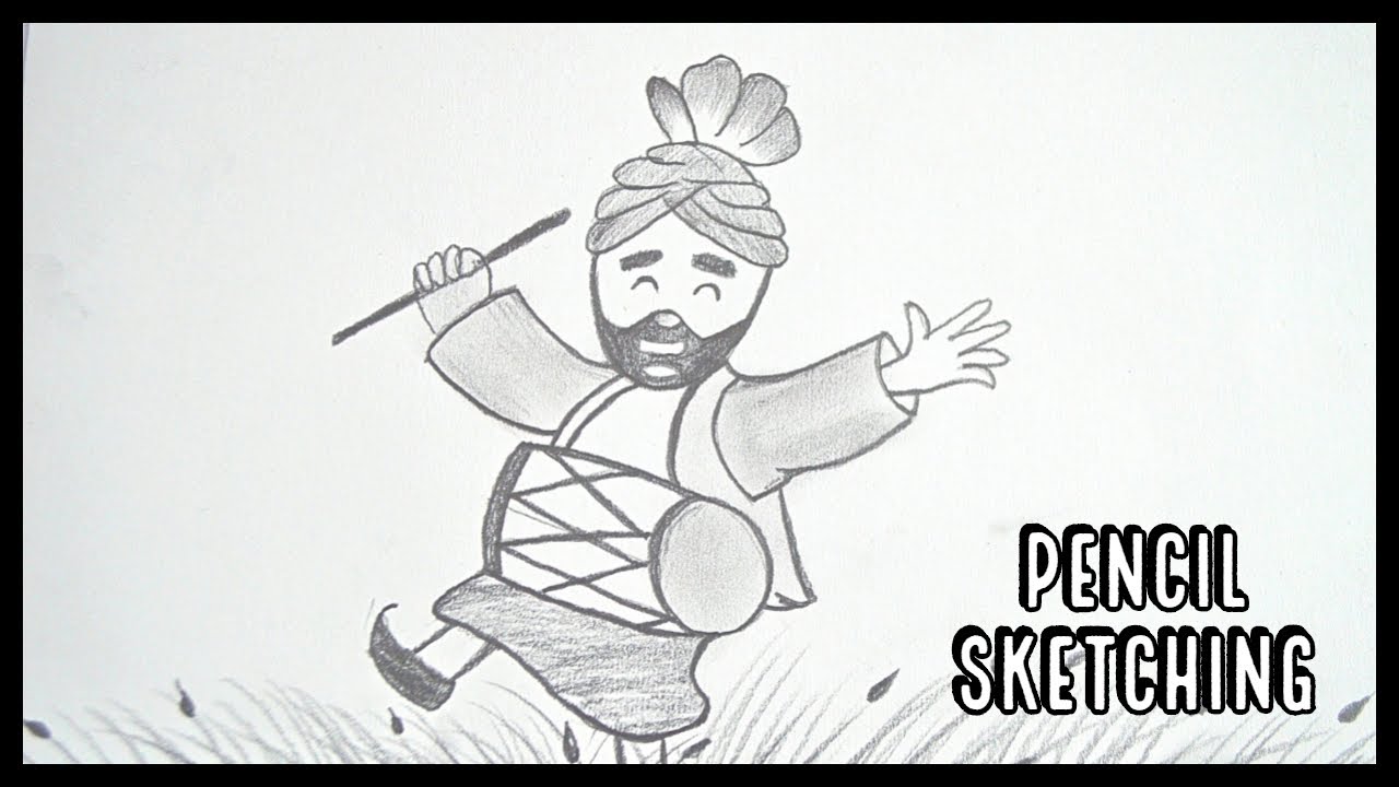 Baisakhi Festival Bhangra Dance Drawing // Easy Drawing On Baisakhi  Festival // Pencil Sketching | truongquoctesaigon.edu.vn