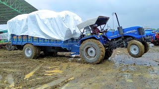 My Sonalika Rx 60 Traotor with full Loaded tralla Stuck in Mud Galla Mandi Vidisha