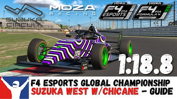 iRacing F4 Suzuka West W/Chicane Guide - 1:18.8 - F4 Suzuka West With Chicane Track Guide
