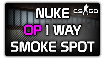 CS:GO - OP 1-way Smoke Spot on Nuke! (Tutorial)