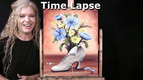 TIME LAPSE - Leer hoe je "BOOT BOUQUET" kunt tekenen en schilderen met acrylverf - Eenvoudige, le...