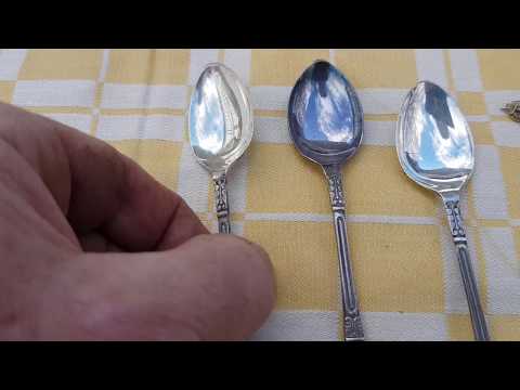 How to clean sterling & silver plate with aluminium foil & bicarb/baking soda - How it works