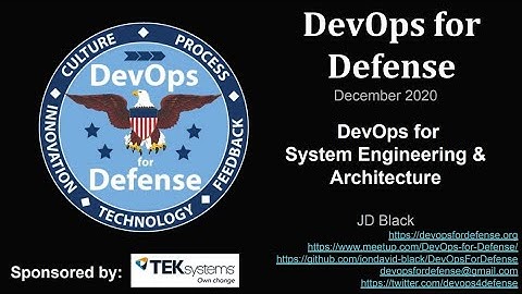 December 2020 DevOps for Defense - DevOps for System Engineering & Architecture