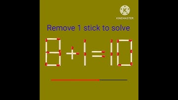 Remove 1 stick to solve fix the correct answer #matchstick #puzzles #masic #machine #brain #stick