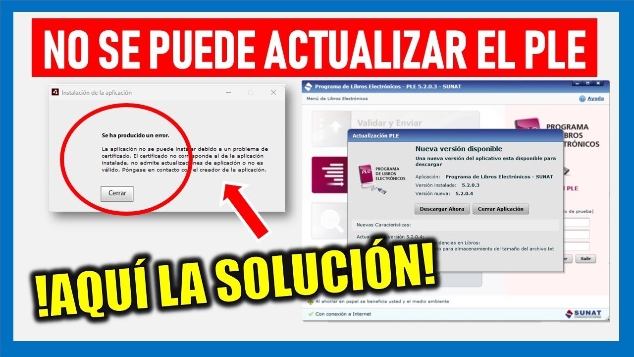 no-se-puede-actualizar-el-ple-sunat-2023-aqu-la-soluci-n-youtube