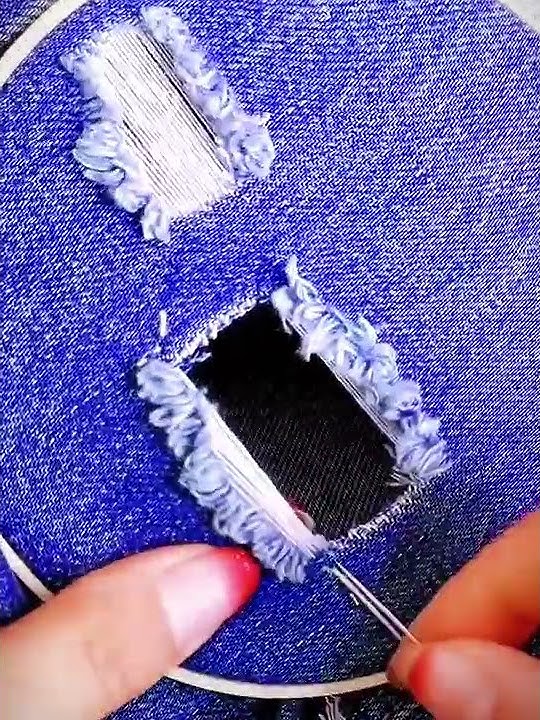 Easy repair technology for oversized jeans holes