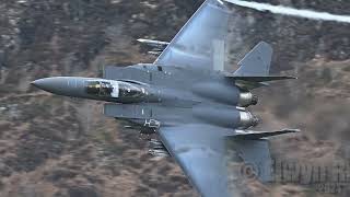 Finally popped my cherry!! RAF F35b Low Level in the Mach Loop USAF F35a F15 Strike Eagle