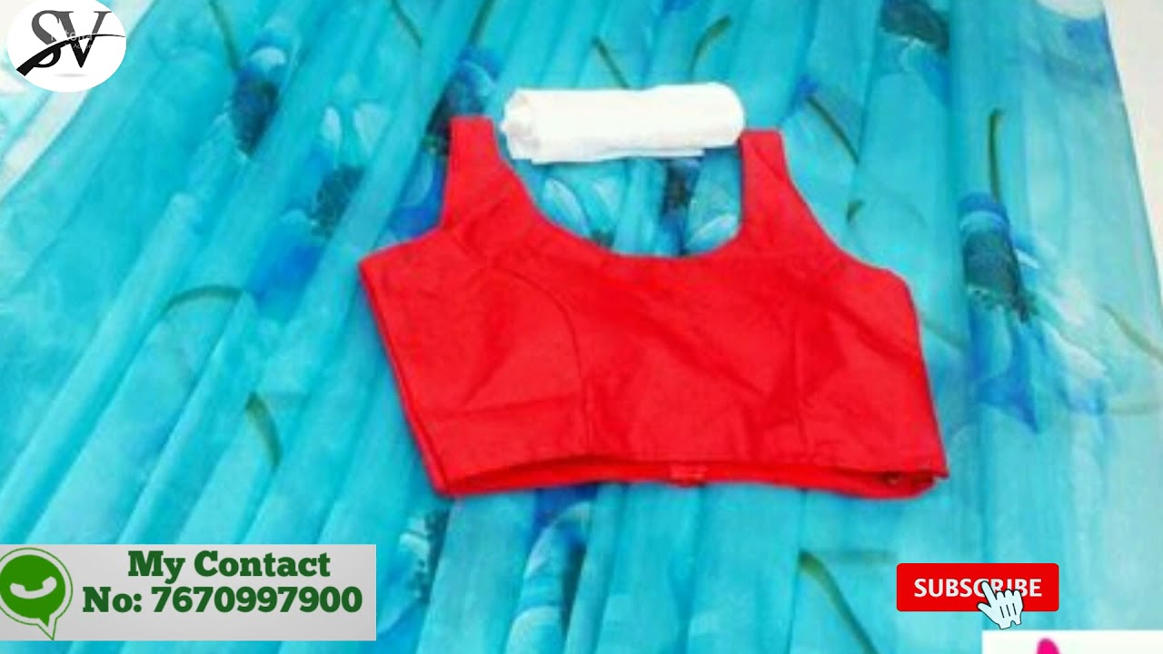 Georgette saree with blouse collection# stitched blouse with saree# dignar Georgette saree