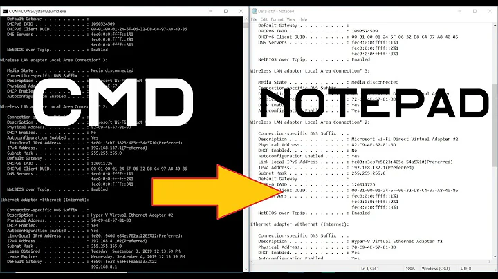 How to Redirect Output from the Cmd to Text File