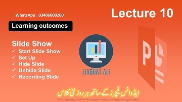 Slide show Tab In power point 2016 Urdu/Hindi