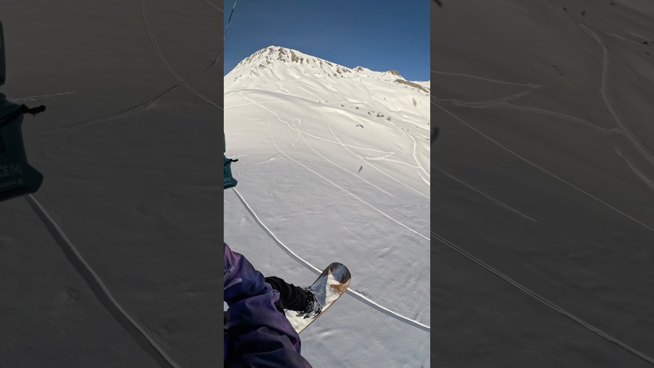 Snowkite airtime #snowkite #snowkiting #kite #kiting #snowboard #snowboarding #fly #flying