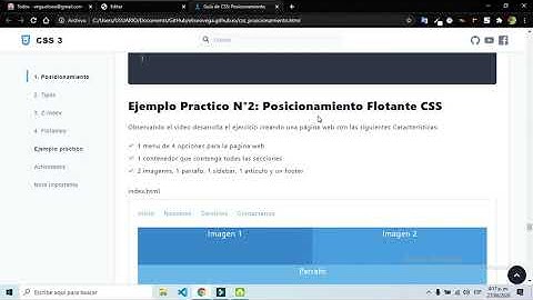 Guía Virtual Posicionamiento Flotante CSS