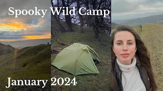 Spooky Wild Camp in North Wales in the Taiji 2 // Winter wild camping near Llangollen January 2024