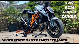 2019 KTM SUPER DUKE R, Which Evotech & KTM Powerparts I have fitted