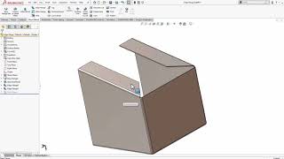 SOLIDWORKS  Mitered Edge Flanges on Non Parallel Edges