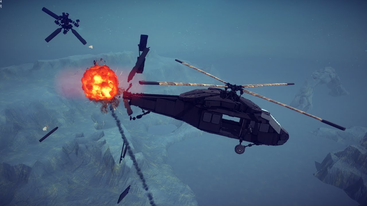 UH-60 Black Hawk Shot Down | Besiege