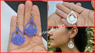 ¡De Hilo a Joya! 🧶 Aretes a Crochet paso a paso✨/ DIY Crochet Earrings Tutorial ✨ ¡De Hilo a Joya! 🧶 Aretes a Crochet paso a paso✨/ DIY Crochet Earrings Tutorial ✨