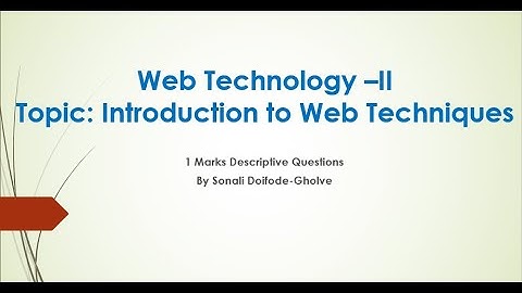 Web Technology 1 marks questions| Short answer question Web Technology|Web Interview questions