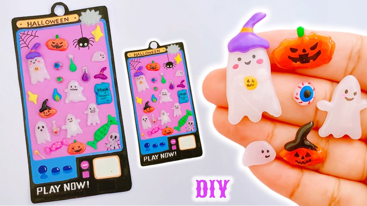 DIY 3D Halloween Stickers 🎃👻 / Halloween crafts / paper craft / school projects / 5 minute crafts 