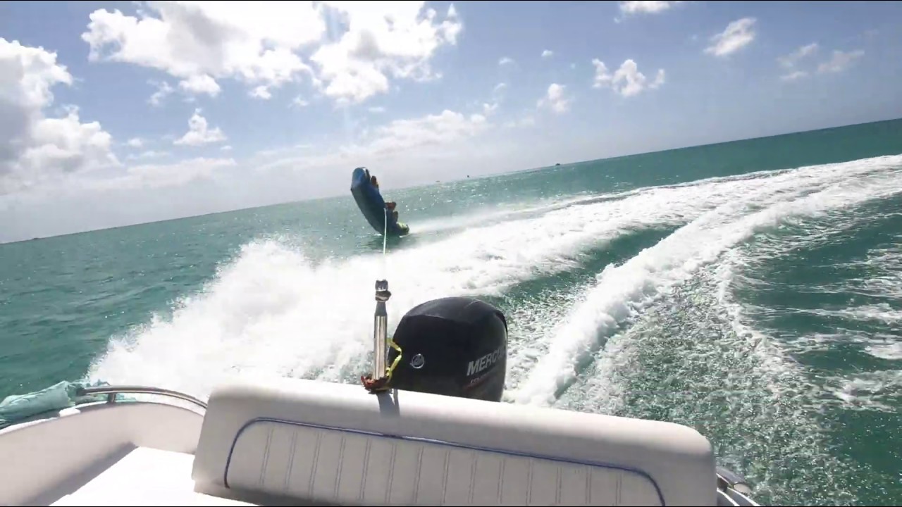 Dangerous but fun speed boat tubing YouTube