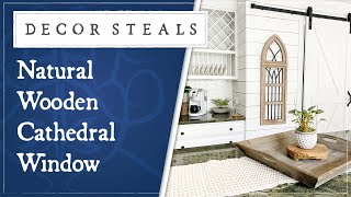 Decor Steals' Natural Wooden Cathedral Window Frame