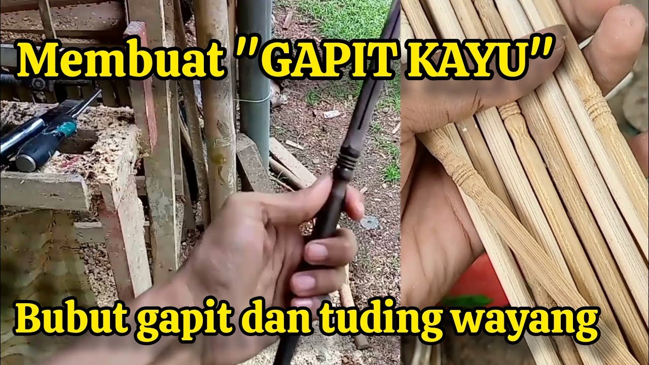 💥 Pembuatan Gapit Wayang 📍 Bahan Kayu dengan MESIN BUBUT 📍