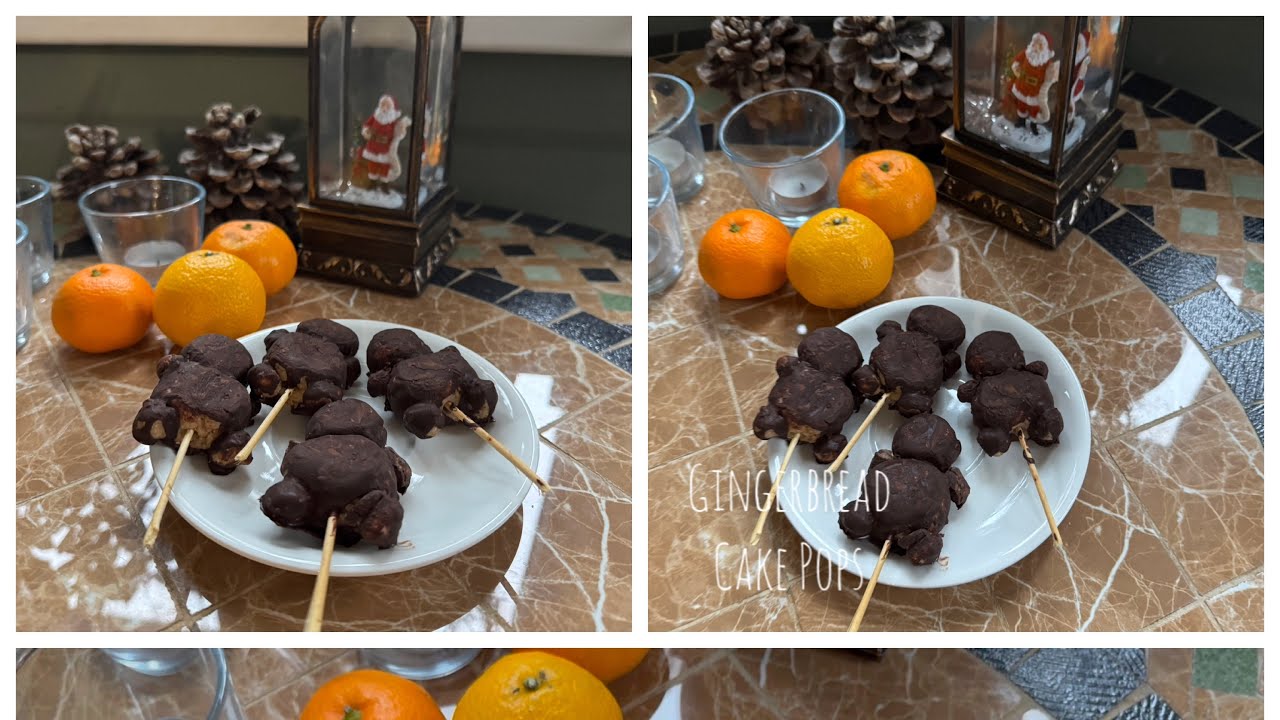 Gingerbread cake pops! Вкусно и полезно, для поднятия новогоднего настроение!🍊🍫