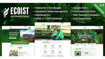 Ecoist - Environment & Non-Profit WordPress Theme | Themeforest Website Templates and Themes