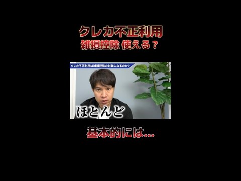 クレカ不正利用は税金から控除できるか？#クレカ #損害 #雑損控除 #所得税