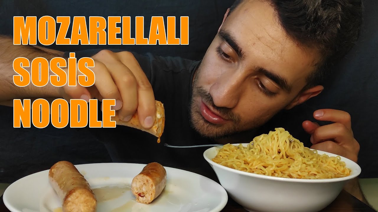 MOZARELLA SOSİS VE NOODLE ASMR / TÜRKÇE ASMR YEMEK