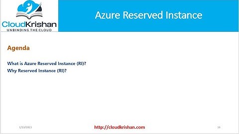 Azure Reserved Instance (RI)