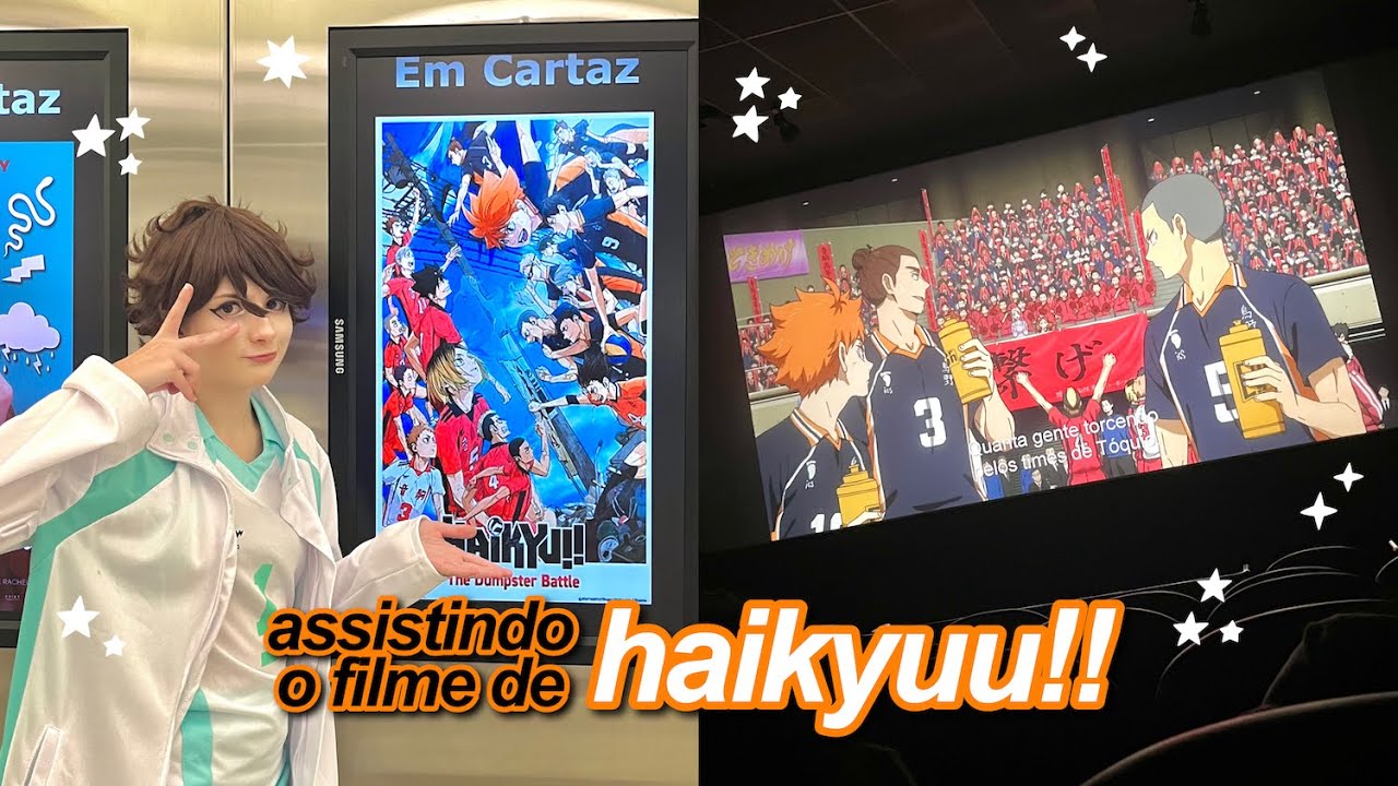 Indo de cosplay no cinema para assistir o filme de Haikyuu!!