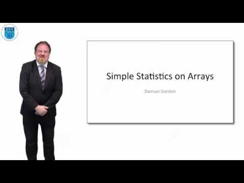 Pseudocode: Simple Statistics on Arrays