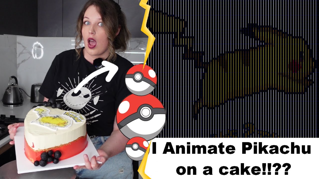 POKEMON CAKE!! can you ANIMATE PIKACHU on a CAKE!!?? (scanimation)