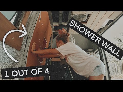 We are NOW READY to put up our SHOWER WALLS// Van Build Ep. 14