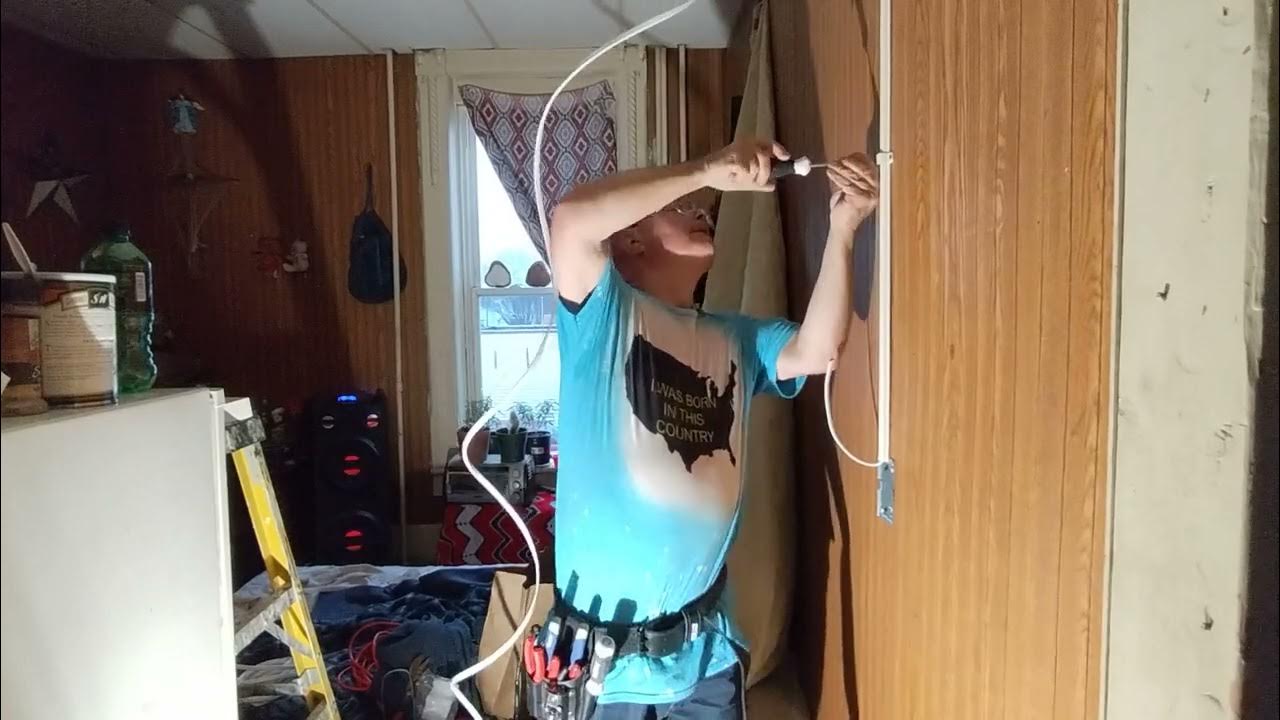 part 1 adding a new outlet using wiremold from a junction box above